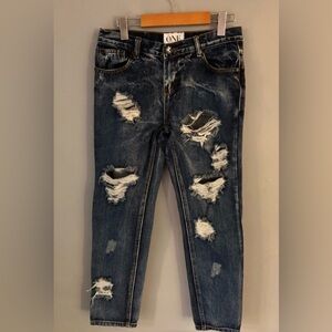 One Teaspoon distressed boyfriend jeans. Women’s size 26. Excellent condition
